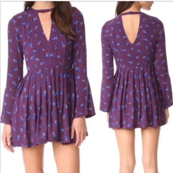 Free People Tegan Printed Mini Dress - Picture 1 of 6